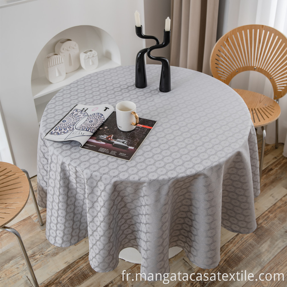 Gray table cloth